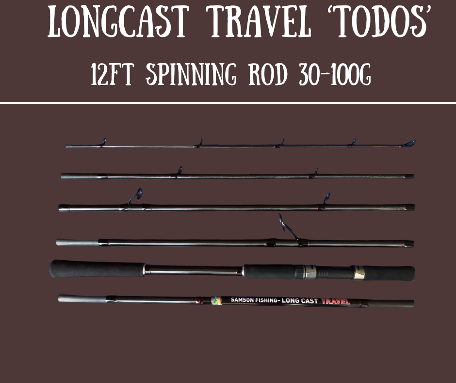Samson Long Cast Spinning Rod TODOS TRAVEL 12ft Spinning Rod (30-100g)