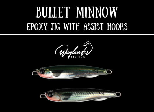 Waylander Bullet Minnow - Epoxy Jig With BKK Assist Hooks