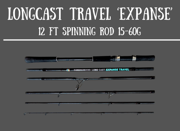 Long Rod Spinner Samson Long Cast Spinning Rod 'EXPANSE TRAVEL' 12ft Spinning Rod (15-6 ...