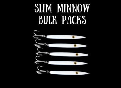 Slim Minnow - Bulk Packs Packs of 5 (without ring and hook)